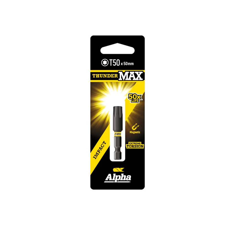 ThunderMAX Impact Power Bit TX50 x 50mm - Carded