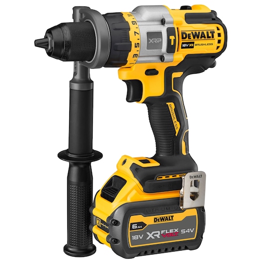 DEWALT DCD999T1-XE 18V XR Brushless Premium Hammer Drill Driver - 1 X 6Ah Batteries