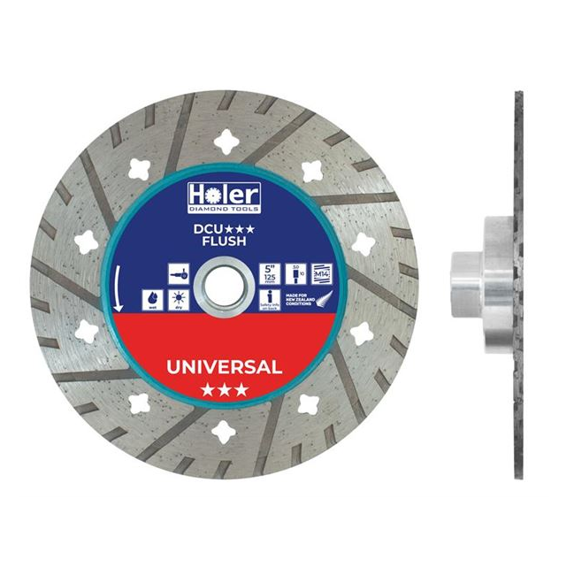 HOLER FLUSH CUT DIAMOND BLADE 125MM M14