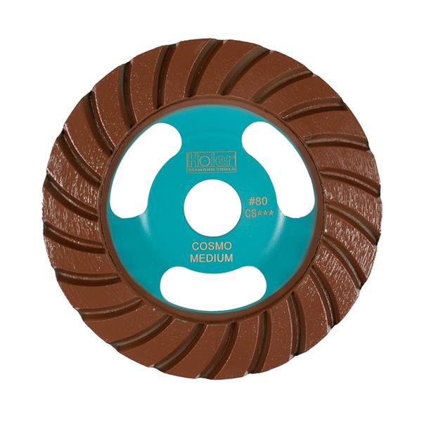 HOLER DIAMOND Cup Wheel | COSMO*** | 125mm | Medium | BROWN | #80