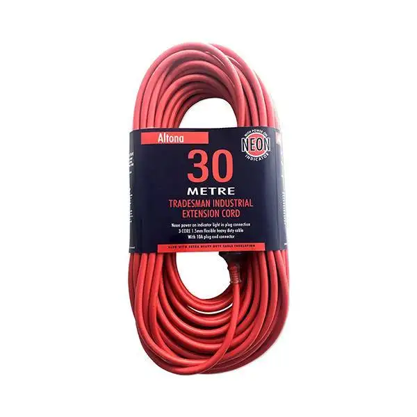 ALTONA Extra Heavy Duty Red Extension Lead 30m