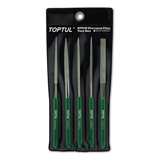 TOPTUL 5PCS Diamond Needle File Set