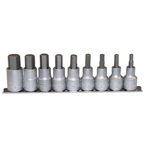 Teng 9pc 1/2in Dr. Hex Socket Set 5-17mm