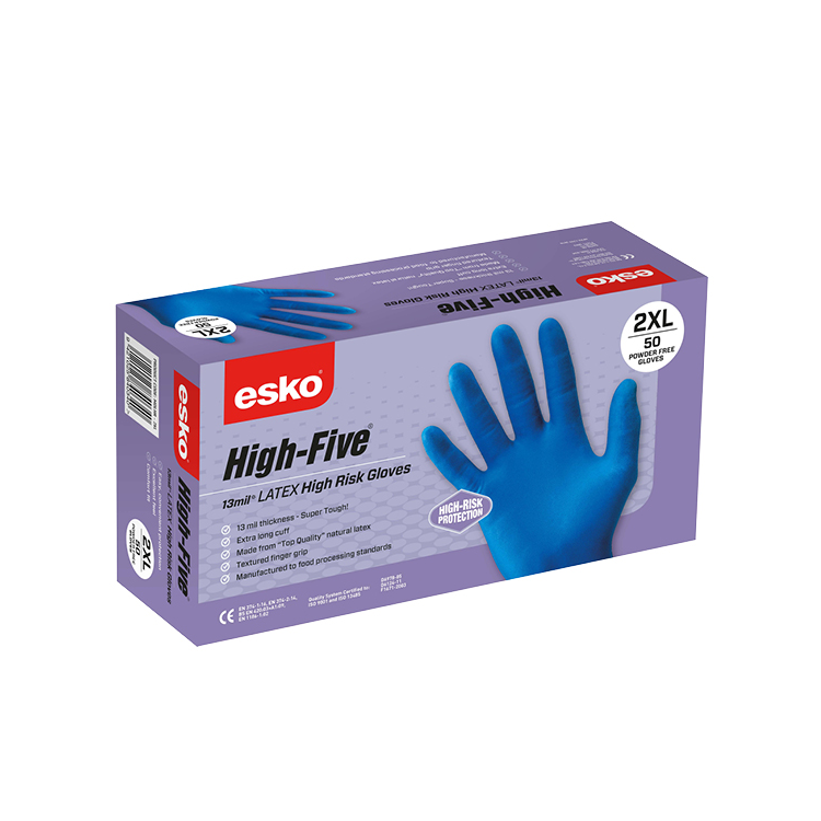 Esko High Five High Risk Latex Glove 50PC 2XL
