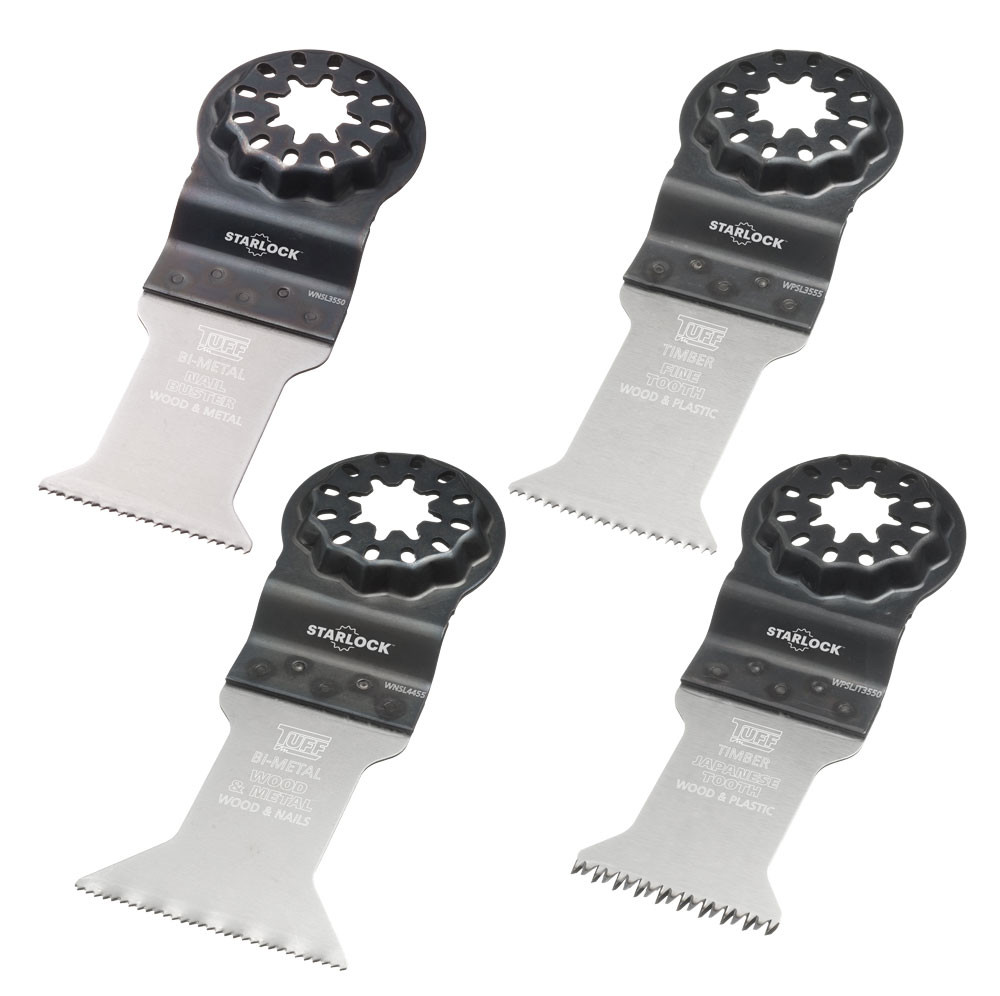 TUFF Multi-Tool Blade Tradesmen Set - Starlock - 4 Piece (MT4TRSL)