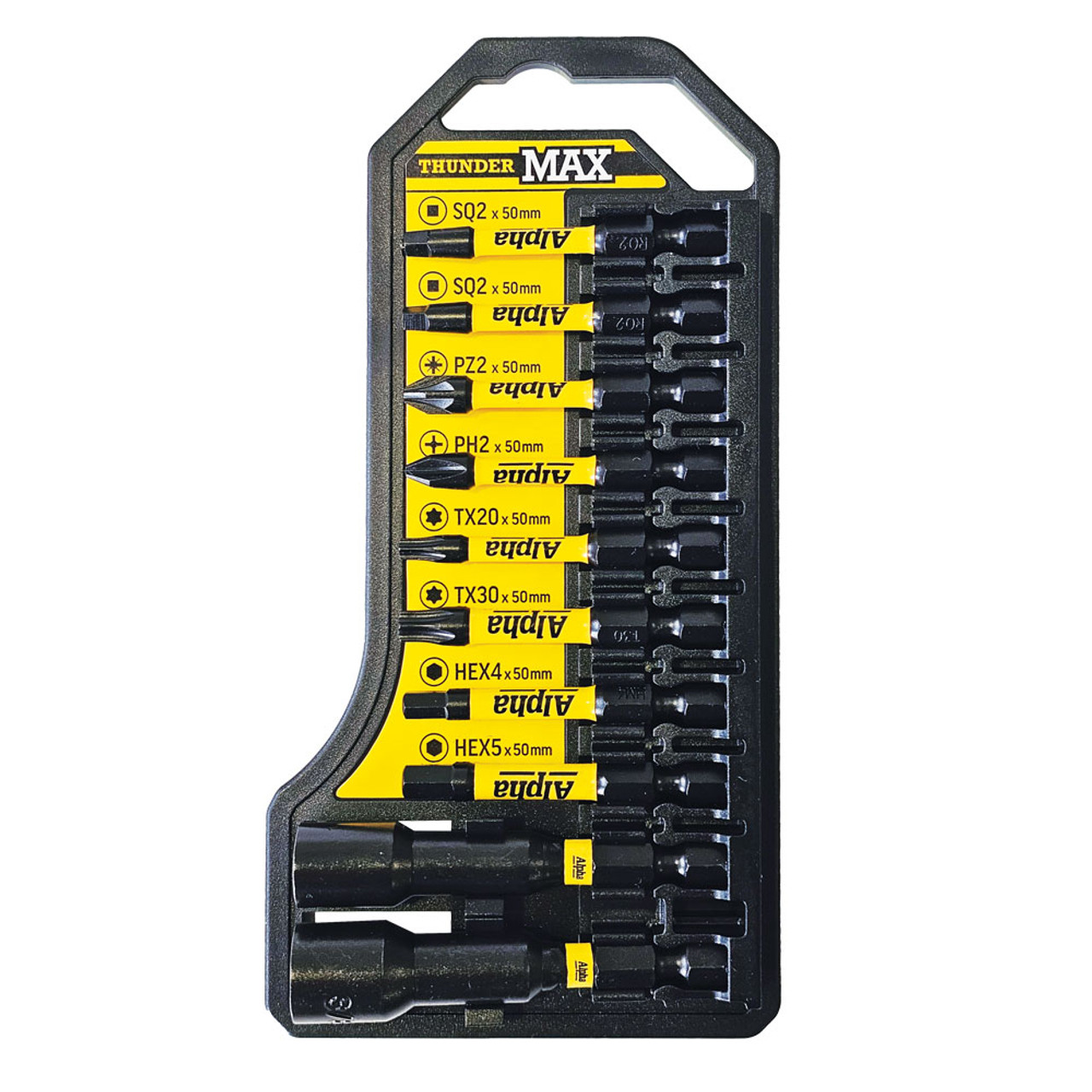 Alpha ThunderMax Impact Driver Bit Set - 10 piece