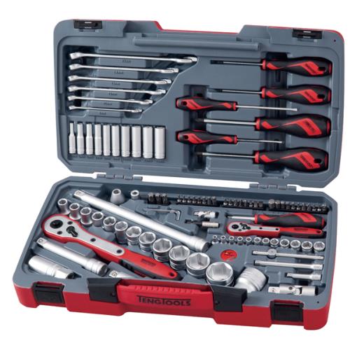 Teng TM095 95pc 1/4 & 1/2in Dr. Metric Socket & Tool Set
