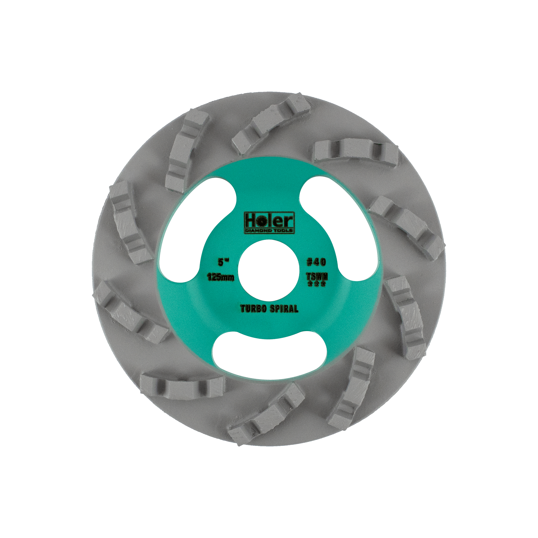 HOLER TURBO Spiral Diamond cup grind wheel 125mm GREY #40