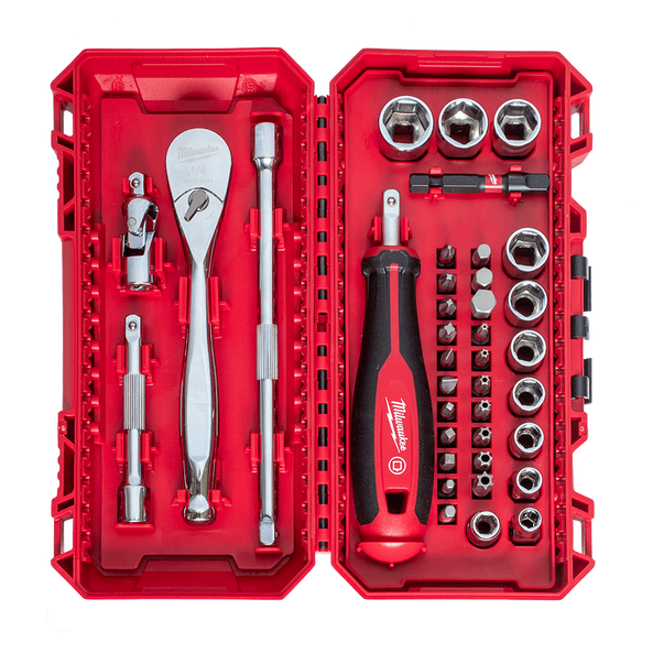 MILWAUKEE 1/4" Drive 38pc Metric Socket & Bit Set 48229199