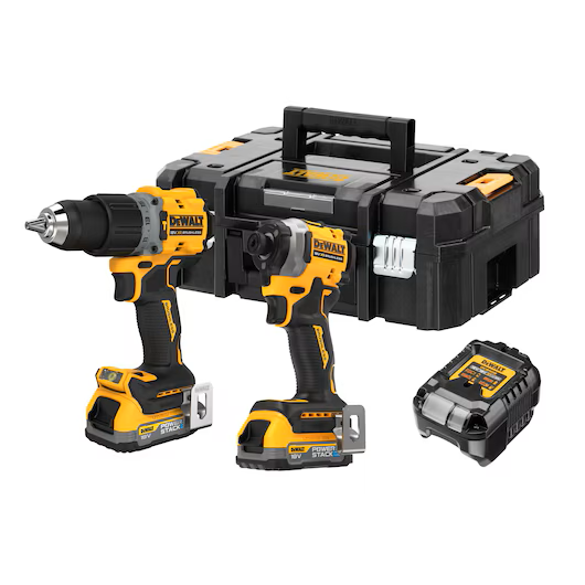 DEWALT DCK2050E2T-XE KIT XR 18V = Hammer Drill + Impact Screwdriver + 2 POWERSTACK batteries