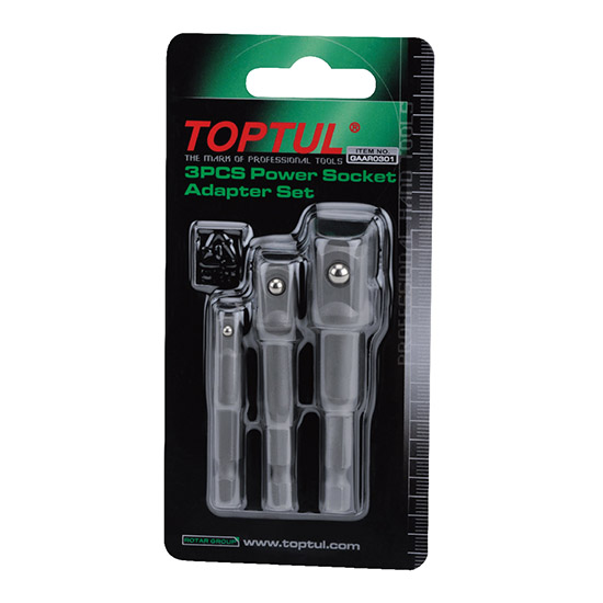 TOPTUL 3PCS Power Socket Adapter Set thumbnail 2