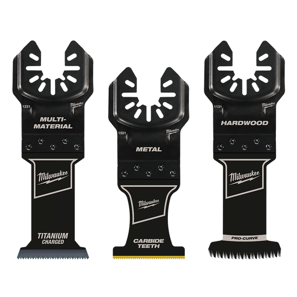 MILWAUKEE 49109001 OPEN-LOK™ 3PC All Purpose Multi-Tool Blade Variety Pack Blades