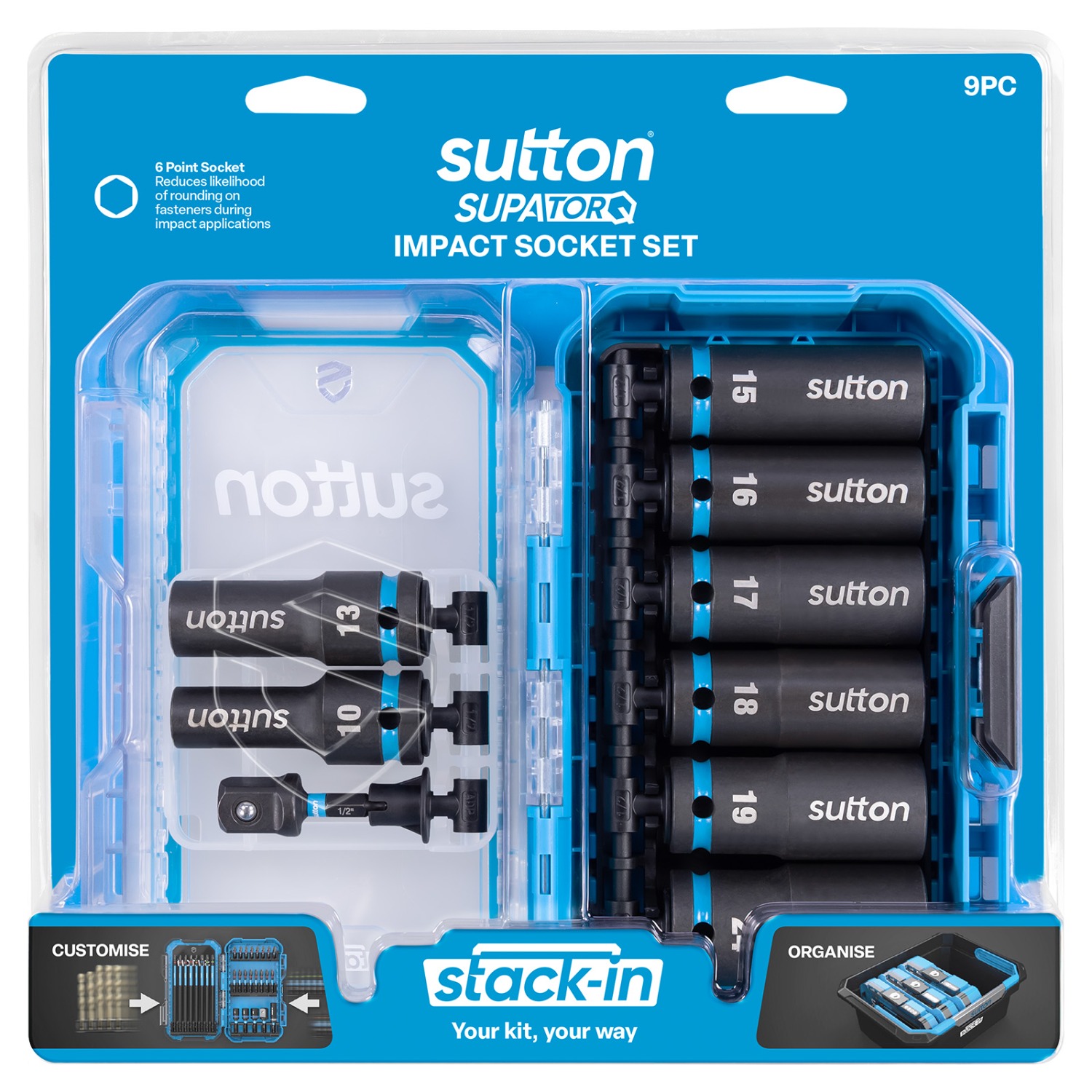 SUTTON SupaTorq Impact Socket Set 9PC