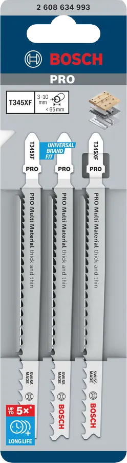 BOSCH T345XF Jigsaw Blade 5PK