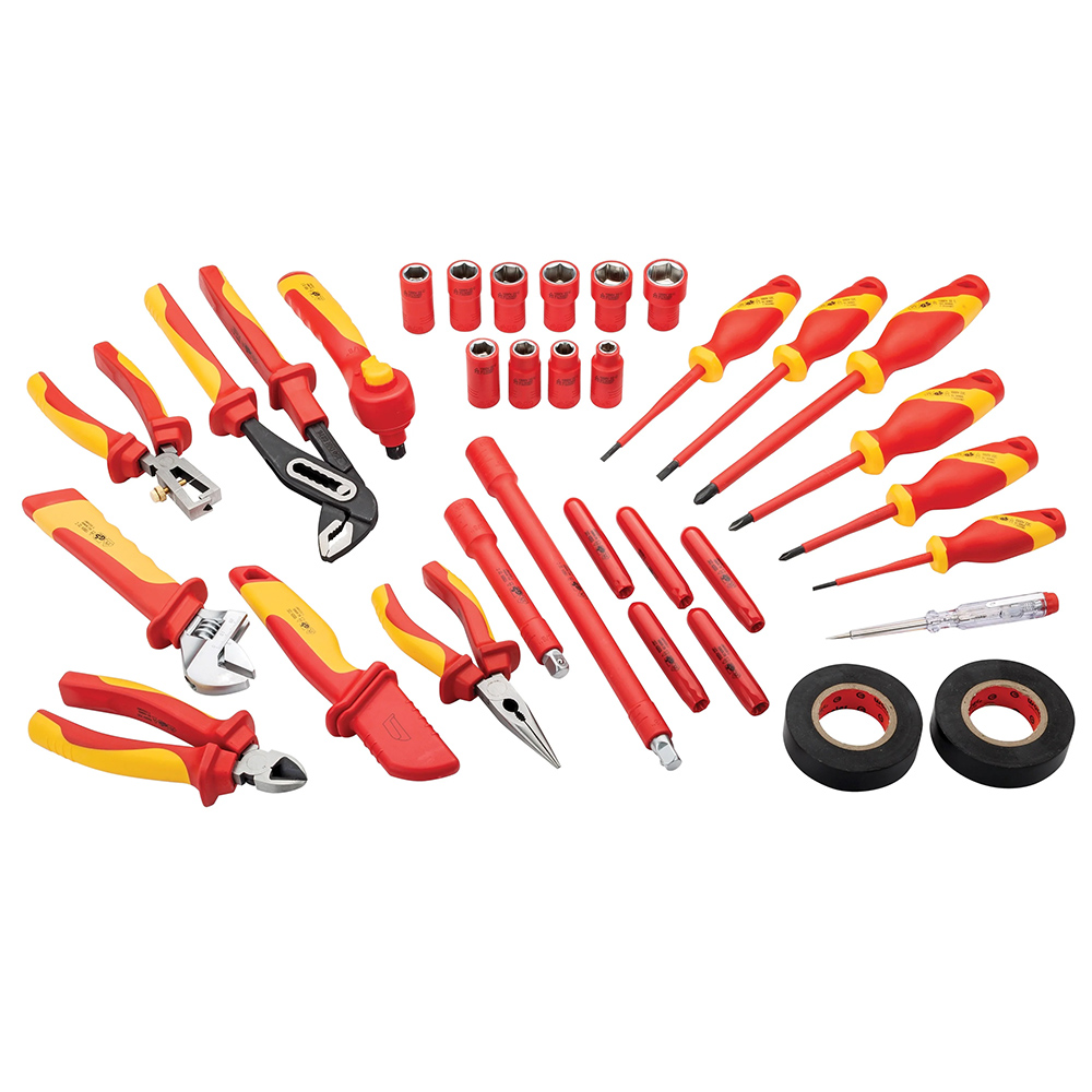 POWERBUILT 3/8″ Dr 33pc VDE Tool Set W/Storage Roll thumbnail 2