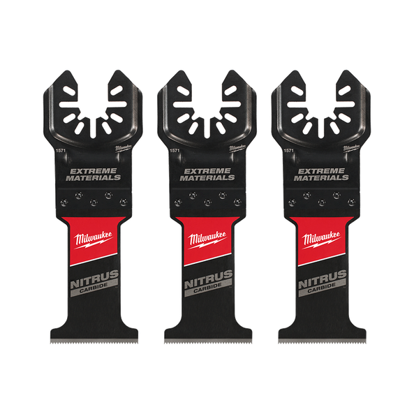 MILWAUKEE OPEN-LOK™ 35mm (1-3/8") NITRUS CARBIDE™ Extreme Materials Blade 3 Pack 49251573