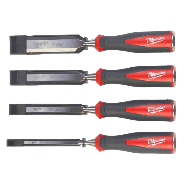MILWAUKEE 4pc Beveled Edge Chisel Set 4932479897