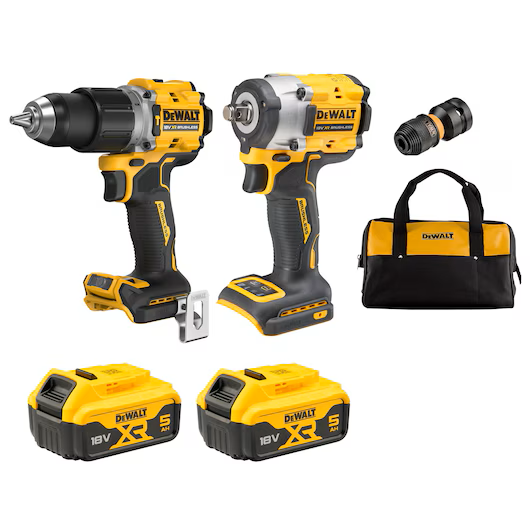 DEWALT DCZ294P2-XE 18V XR Brushless Twin Kit - 2X 5Ah thumbnail 2
