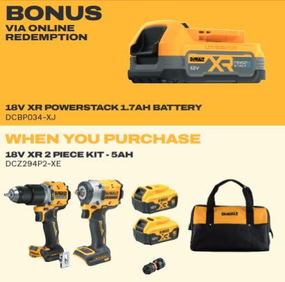 DEWALT DCZ294P2-XE 18V XR Brushless Twin Kit - 2X 5Ah