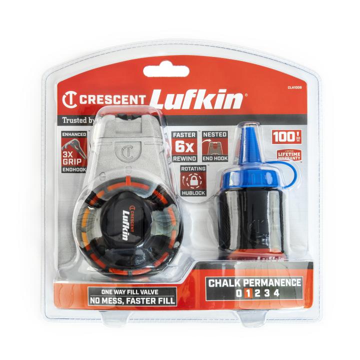 CRESCENT 30m/100' 6:1 Professional Aluminum Chalk & Reel with Blue Chalk thumbnail 2