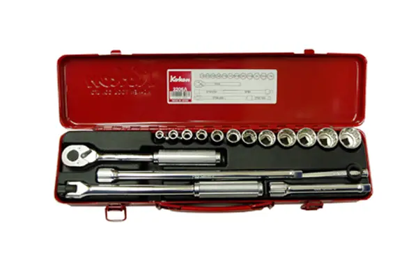 Koken 3206A Socket Set 6 and 12pt 17pc 3/8"Dr 1/4-7/8"