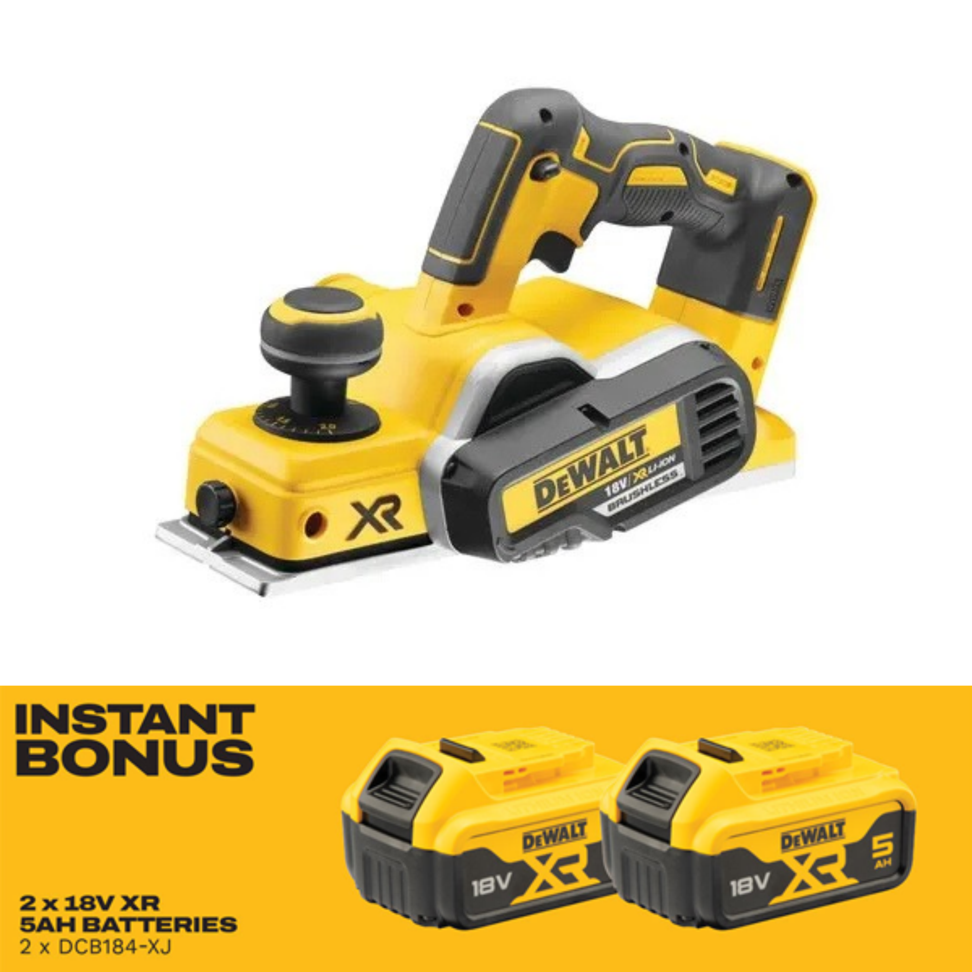 DEWALT DCP580N-XE 18V XR CORDLESS PLANER BARE UNIT