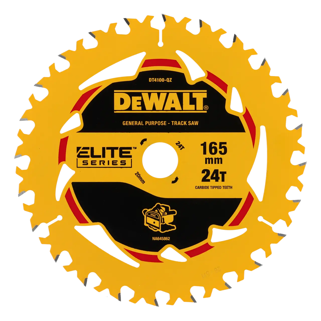 DEWALT ELITE 165mm x 20mm 24T General Purpose Plunge/Track Saw Blade