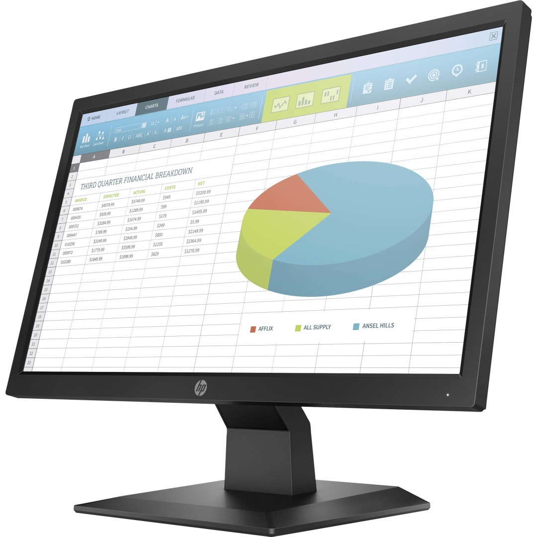 HP P204v 19.5-inch HD+ LED Backlit TN Monitor | MONITER - Server Zone | Official UAE Supplier | View 1