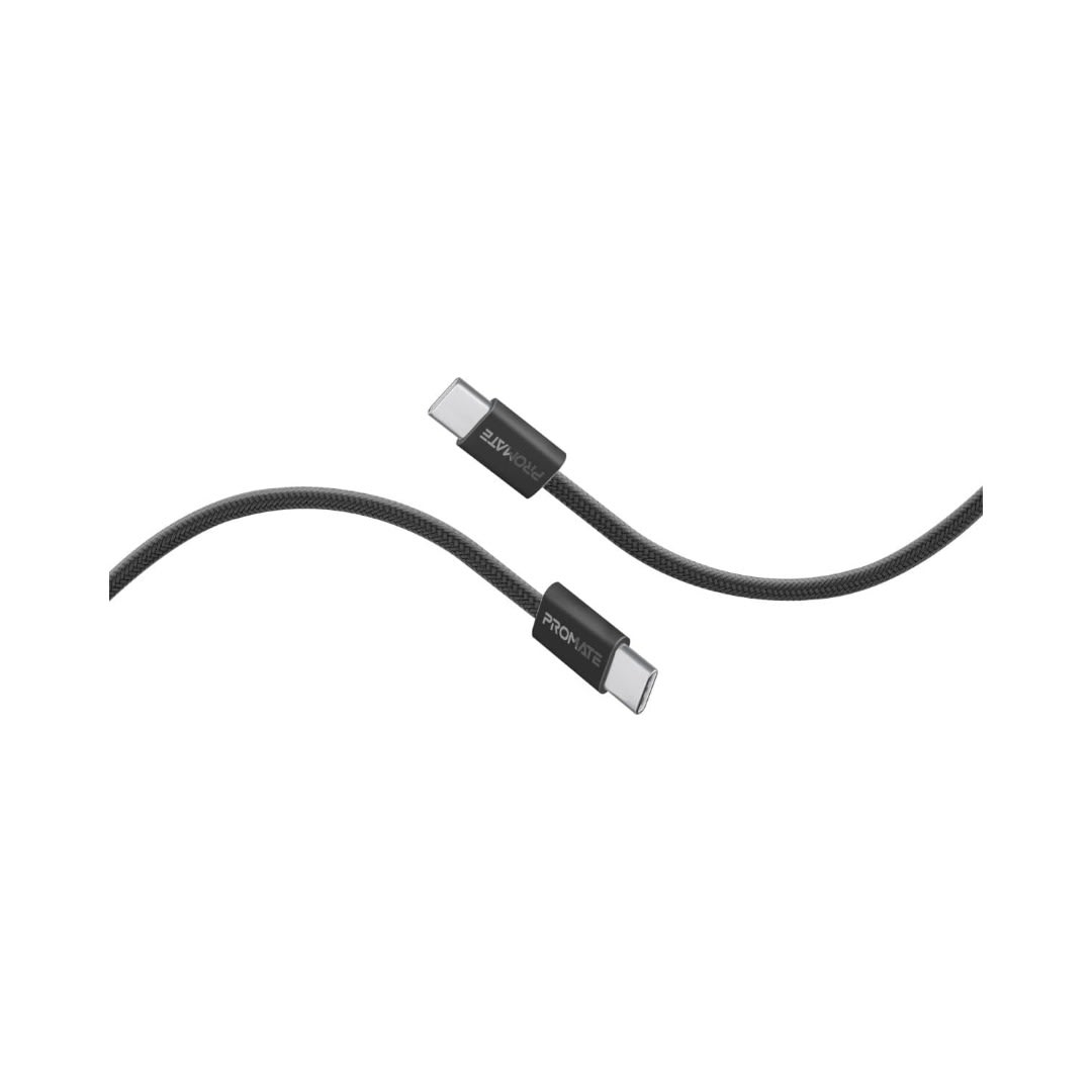 Promate EcoLine-CC120 60W Power Delivery USB-C to USB-C Cable (1.2m, Black) | MOBILE ACCESSORIES - Server Zone | Official UAE Supplier | View 1