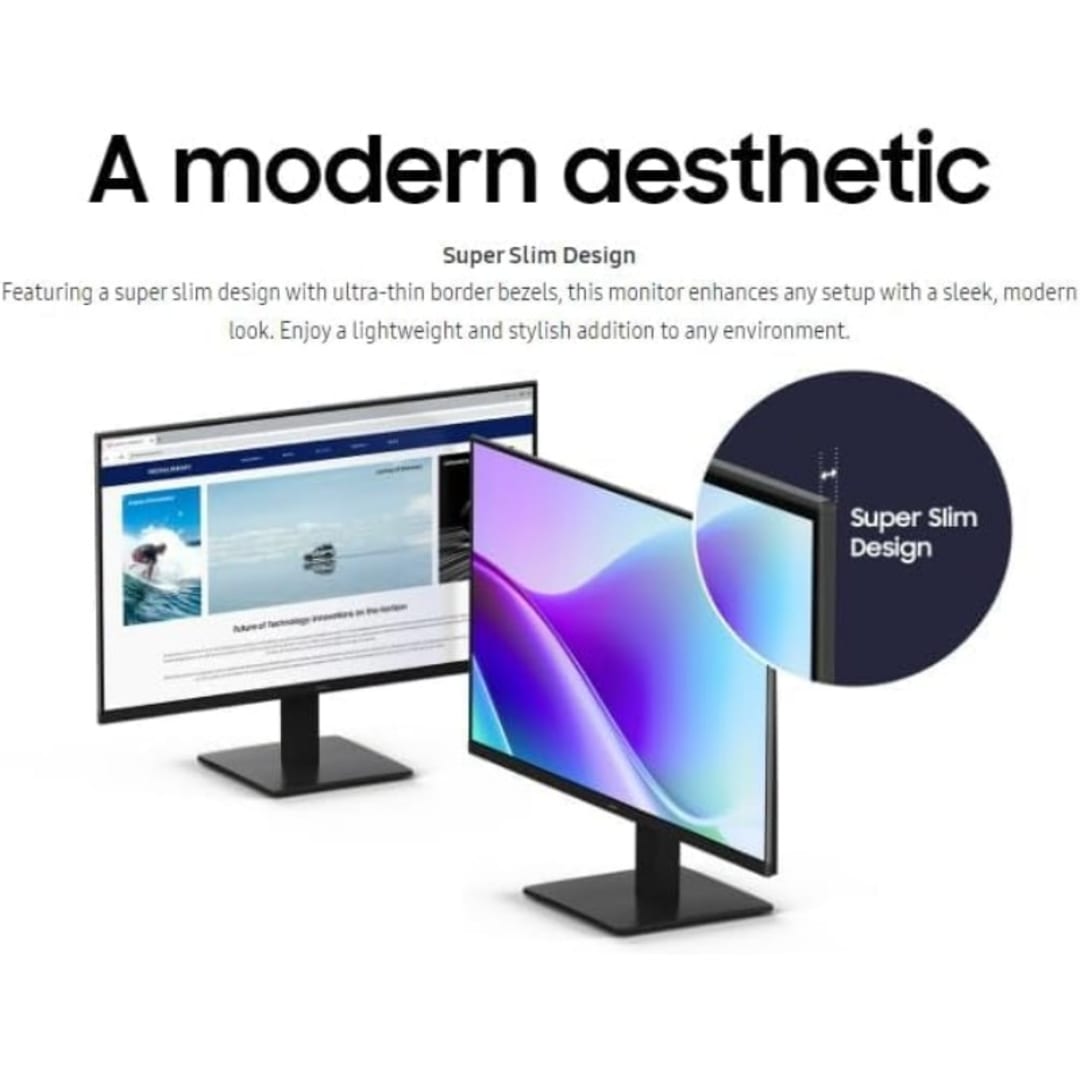Samsung 24-inch Essential LED Monitor LF24T350FHN Full HD IPS 75Hz | MONITER - Server Zone | Official UAE Supplier | View 9