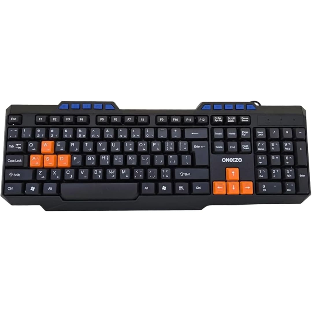 Oneezo Ozo-kb503 Wired USB Keyboard - Full-Size, Black | KEYBOARD WIRED - Server Zone | Official UAE Supplier | View 3