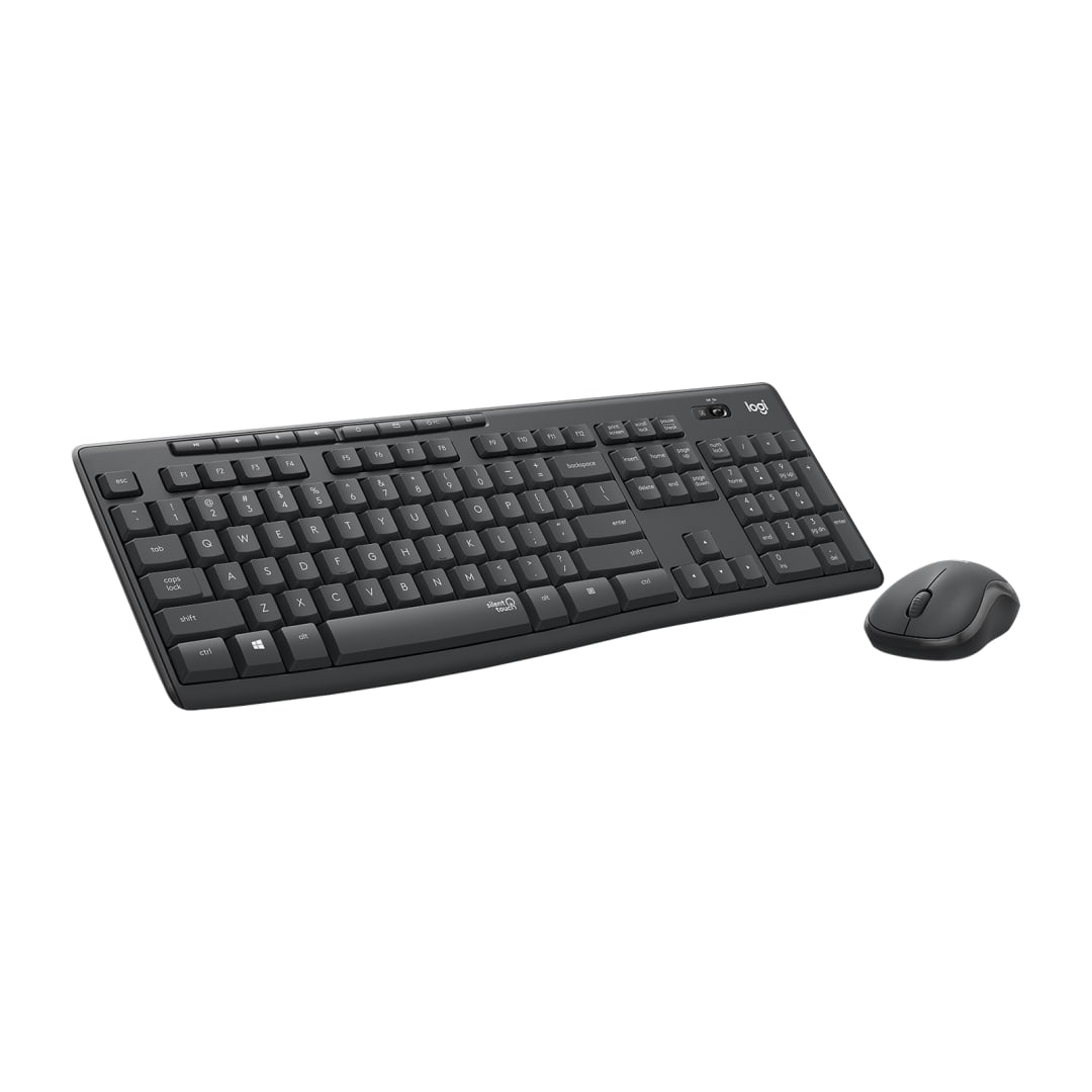 Logitech MK295 Silent Wireless Keyboard and Mouse Combo - Graphite | KEYBOARD MOUSE COMBO WIRELESS - Server Zone | Official UAE Supplier | View 4