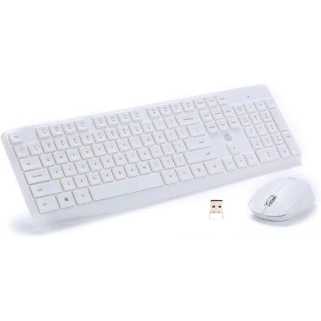 HP CS10 White Wireless USB Keyboard and Optical Mouse Combo | KEYBOARD MOUSE COMBO WIRELESS - Server Zone | Official UAE Supplier | View 4