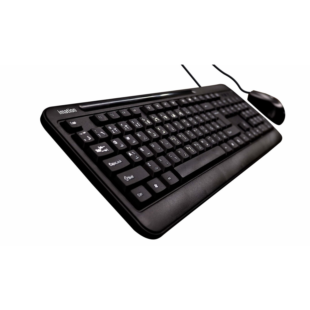 Imation WIC 317 Wired USB Keyboard and Optical Mouse Combo | KEYBOARD MOUSE COMBO WIRED - Server Zone | Official UAE Supplier | View 2