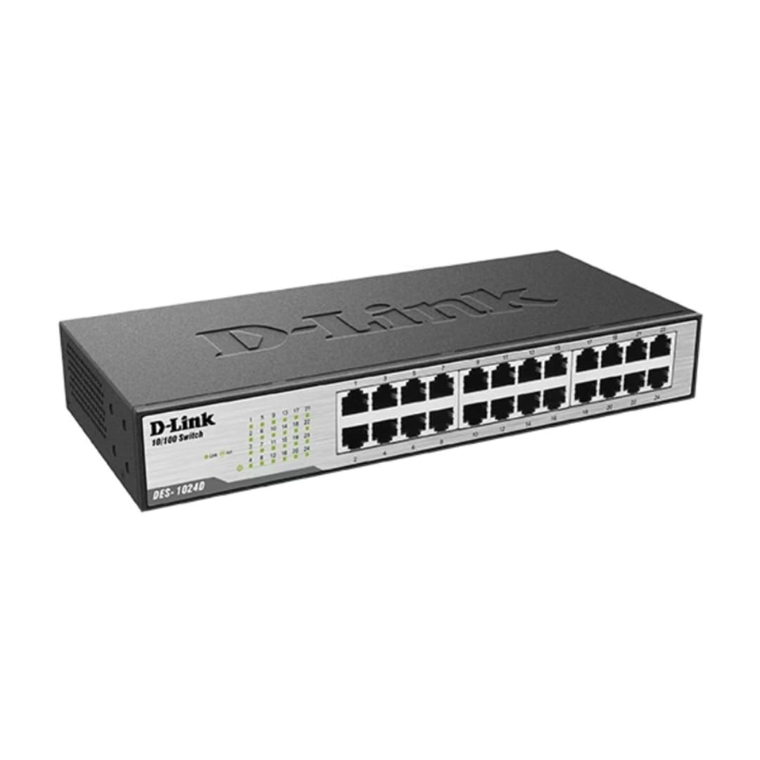 D-Link DGS-1024D 24-Port Unmanaged Gigabit Desktop/Rackmount Switch | NETWORK SWITCH 100 MBPS - Server Zone | Official UAE Supplier | View 3