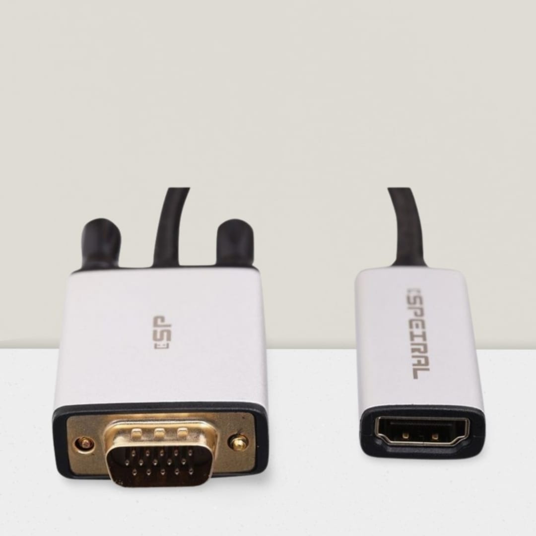 SPEIRAL VGA to HDMI Converter Adapter Cable with 1080P Support - SPVHA | CABLES&ADAPTOR - Server Zone | Official UAE Supplier | View 3