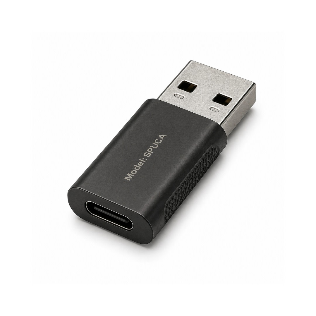 Speiral USB 3.0 to Type-C 6Gbps Aluminum Adapter - Space Gray-SPUCA | CABLES&ADAPTOR - Server Zone | Official UAE Supplier | View 2