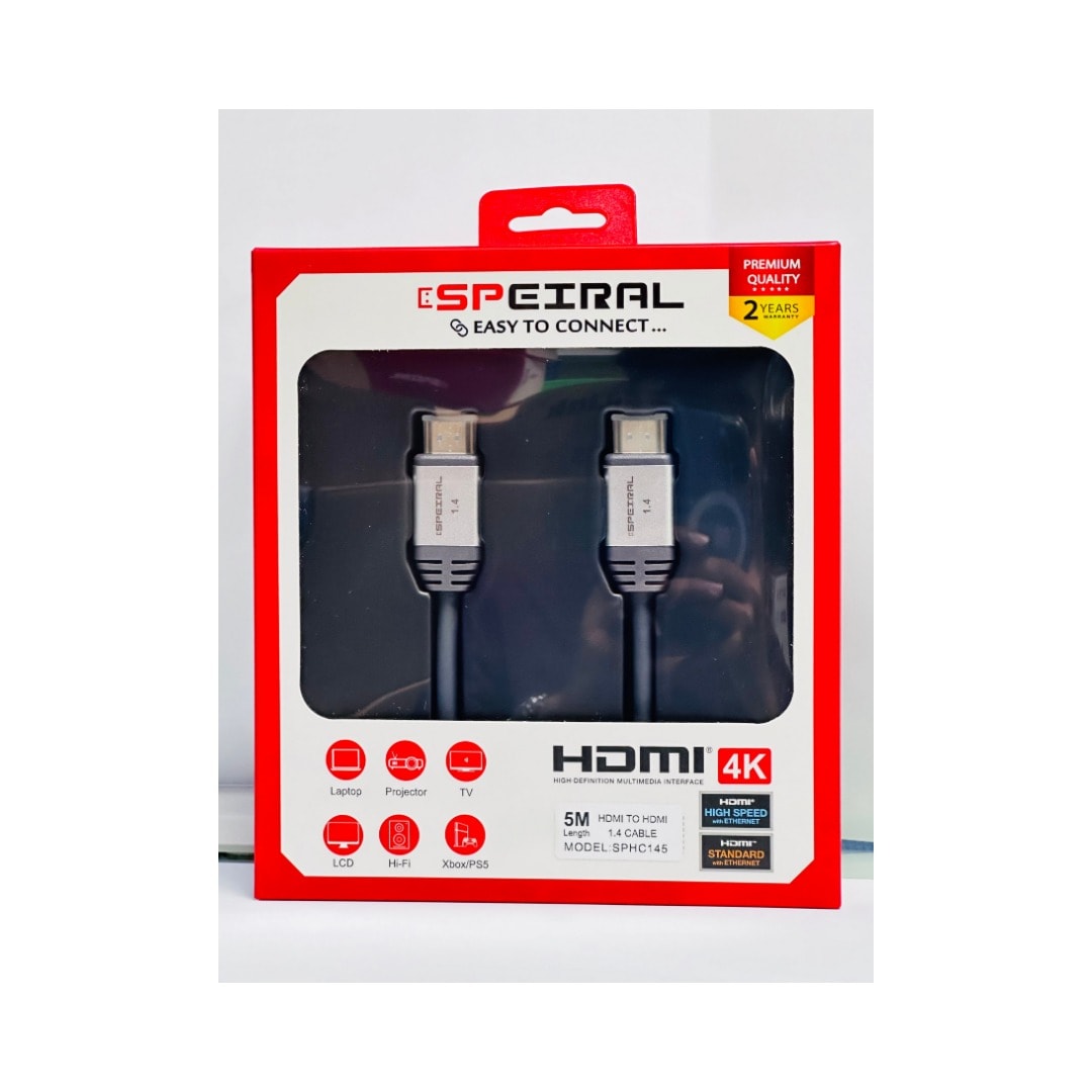 Speiral  HDMI Cable 1.4v High Speed - 1 Meter | 4K 30Hz Support-SPHC141 | 1867 - Server Zone | Official UAE Supplier | View 8
