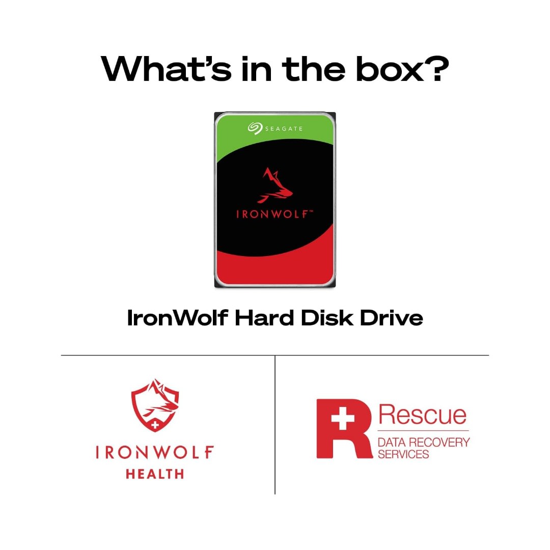 Seagate IronWolf 4TB NAS HDD - ST4000VN006 - Server Zone | Nas Storage - Server Zone | Official UAE Supplier | View 3