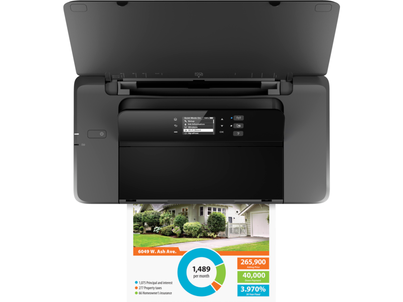 HP OfficeJet 202 Mobile Printer - Portable Wireless Inkjet Printer with Battery Gallery View 7
