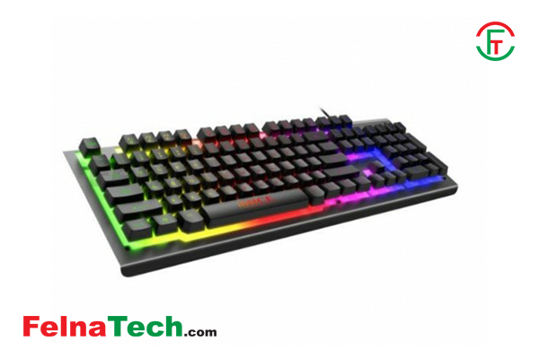 IMICE AK-900 Wired Gaming Keyboard with Rainbow LED Backlight - Ergonomic & Durable Black Design Gallery View 7