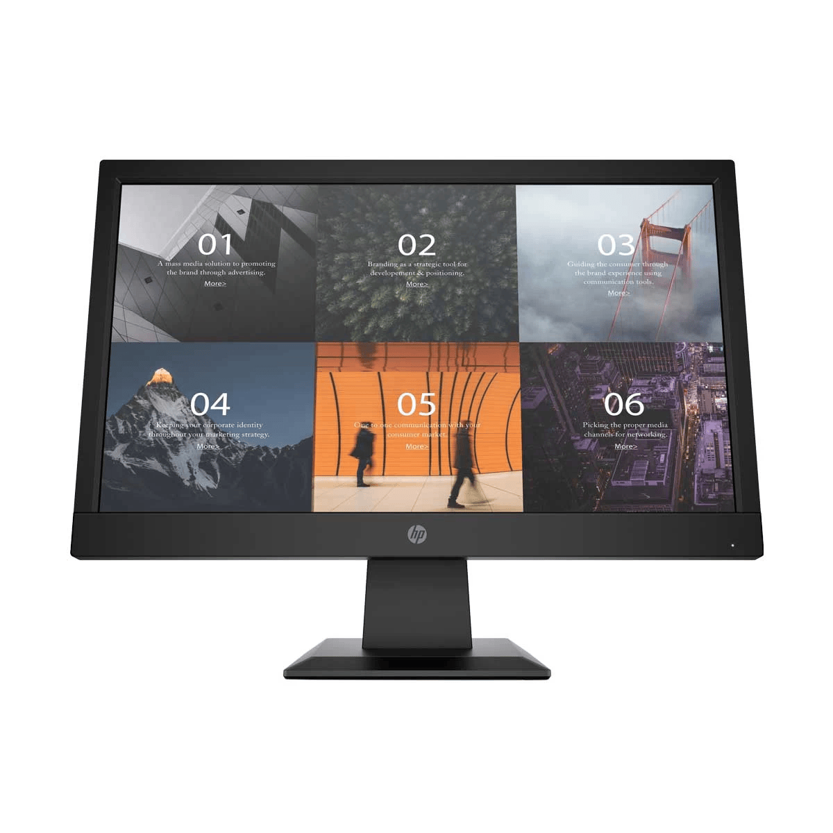 HP P19B G4 18.5-inch HD+ LED Monitor with HDMI and VGA Connectivity Gallery View 2