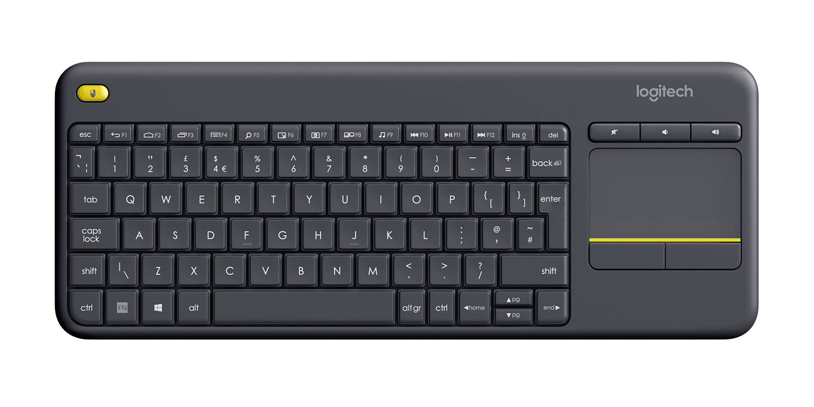 Logitech K400 Plus Wireless Touch Keyboard with Integrated Touchpad for PC and Smart TV Gallery View 5