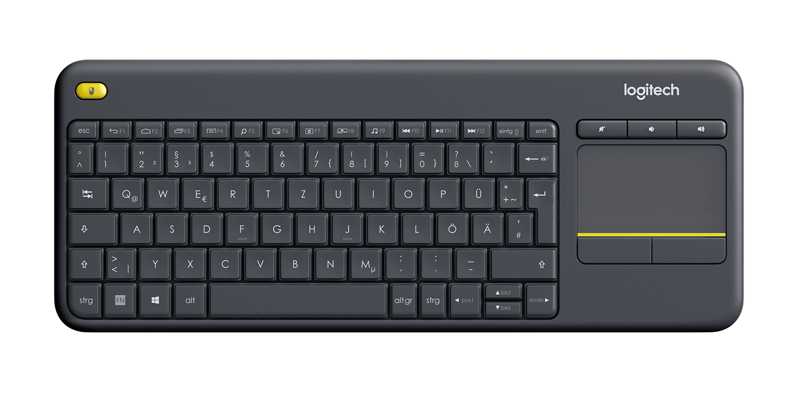 Logitech K400 Plus Wireless Touch Keyboard with Integrated Touchpad for PC and Smart TV Gallery View 7