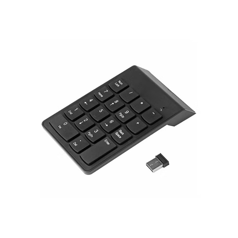 Mini Wireless Numeric Keypad 2.4GHz with USB Receiver for Laptops Gallery View 2 NWKP-24G-MINI