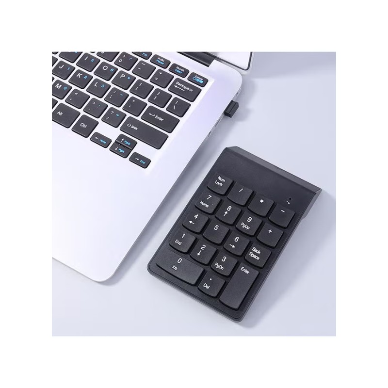 Mini Wireless Numeric Keypad 2.4GHz with USB Receiver for Laptops Gallery View 3 NWKP-24G-MINI