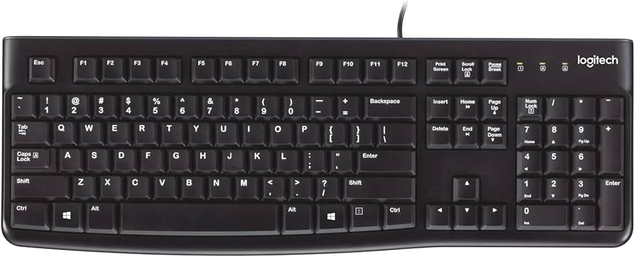 Logitech K120 USB Wired Full-Size Spill-Resistant Keyboard Gallery View 2 K120