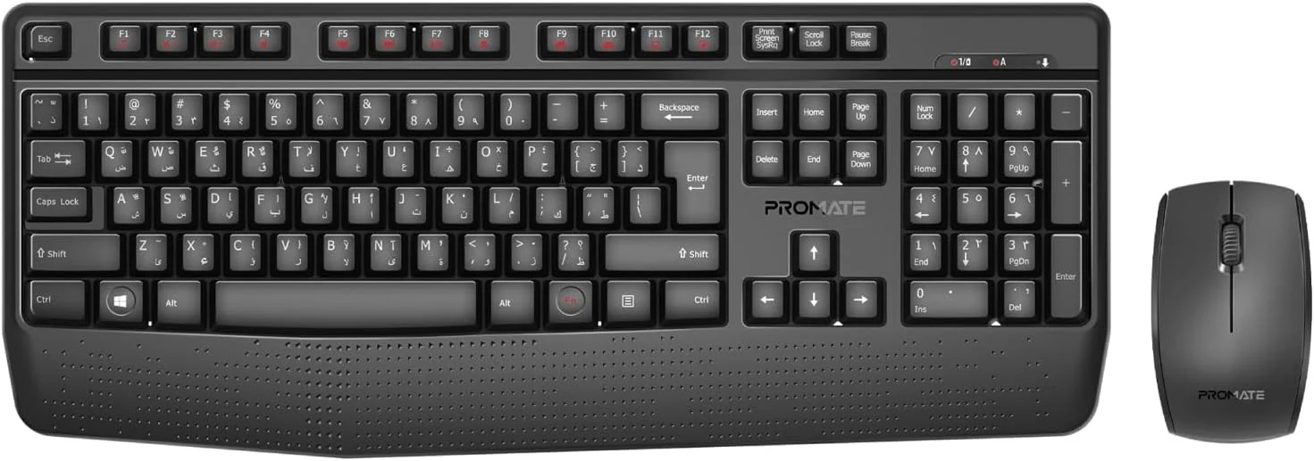 Promate ProCombo-14 Ergonomic Wireless Multimedia Keyboard and Mouse Combo Gallery View 4 PROCOMBO-14