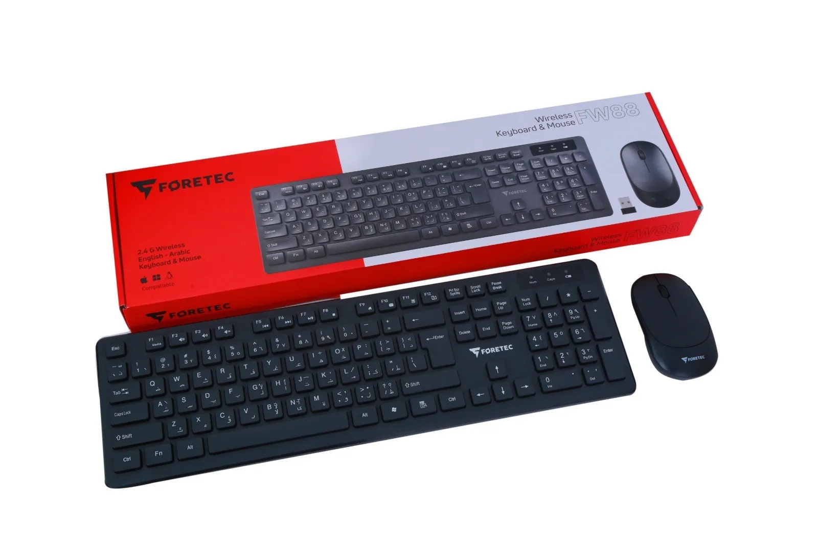 Buy Foretec FW88 2.4GHz Wireless Keyboard and Mouse Combo in Dubai | Best Price at Server Zone UAE