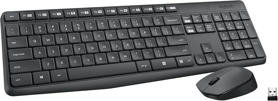 Logitech MK235 Wireless Keyboard and Mouse Combo - Durable and Reliable Gallery View 2